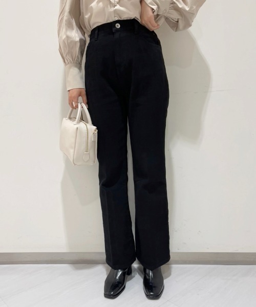 one after another NICE CLAUP（ワンアフターアナザーナイスクラップ）の「バックレースアップフレアデニム（デニムパンツ・レディース・ケミカルウォッシュ/インディゴブルー/その他1・MEDIUM/SMALL）」の8枚目の写真