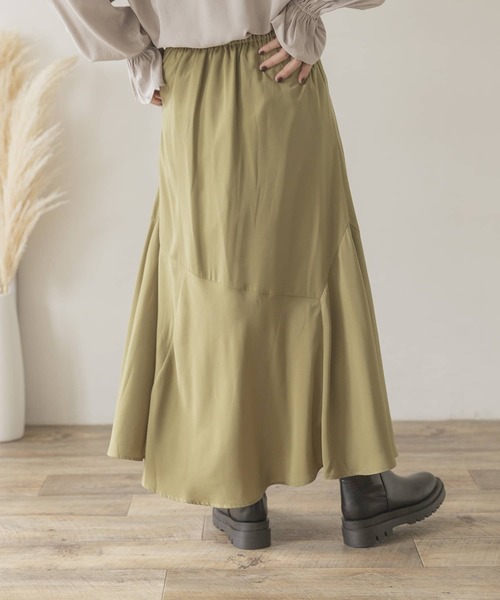 ITEMS URBANRESEARCH（アイテムズ アーバンリサーチ）の「ハギマーメイドスカート（スカート・レディース・ブラウン/ライトカーキ・FREE）」の3枚目の写真