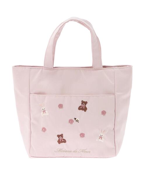 Maison de FLEUR（メゾンドフルール）の「くまうさ刺繍トートバッグ（トートバッグ・レディース・ベージュ/ピンクベージュ・FREE）」の5枚目の写真