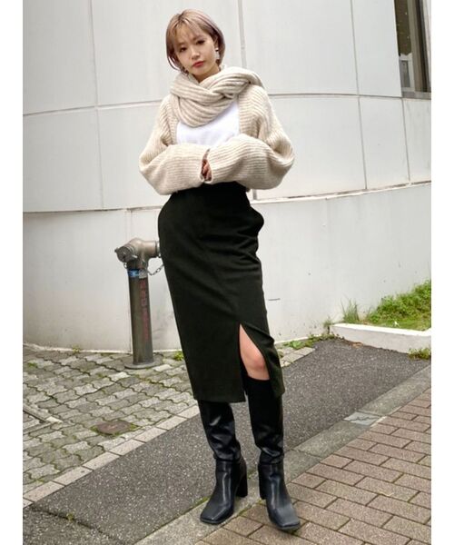 EMODA（エモダ）の「ストールミニボレロ（カーディガン/ボレロ・レディース・グレー/カーキ/アイボリー・FREE）」の19枚目の写真