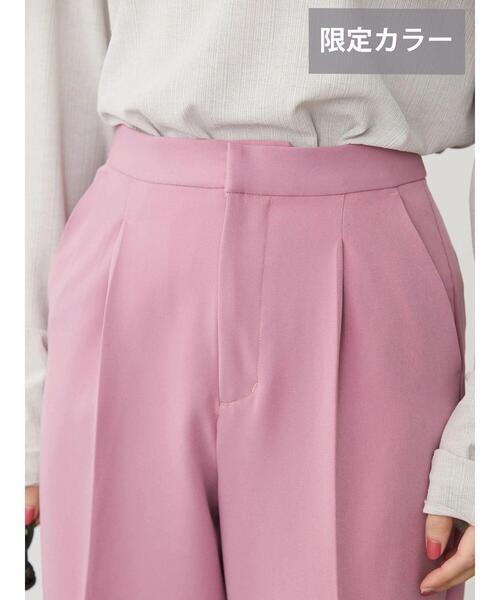 AMERICAN HOLIC（アメリカンホリック）の「サイドスリットセンタープレス細見えパンツ（その他パンツ・レディース・ブラック/ピンク/モカ/オリーブ・XS/S/M/L）」の21枚目の写真