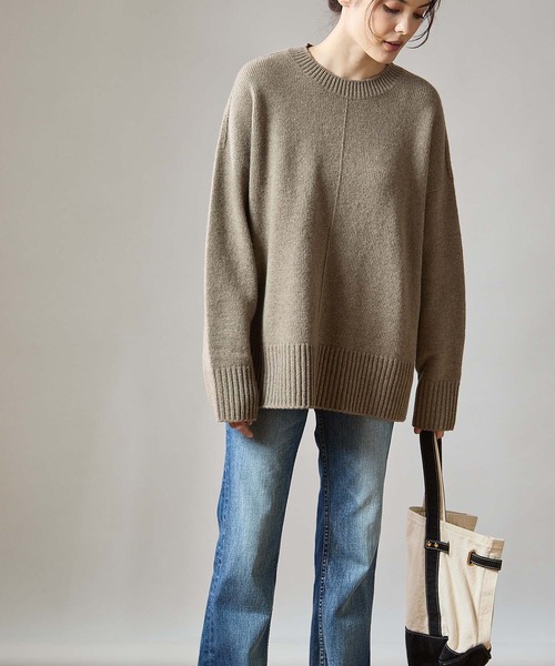 OUVRAGE CLASSE ウヴラージュクラス の ワイドクループルオーバー ニット セーター