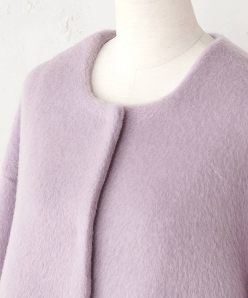BEARDSLEY(ビアズリー)の「モヘアシャギーコート(その他アウター・レディース・パープル/ベージュ・FREE)」の14枚目の写真