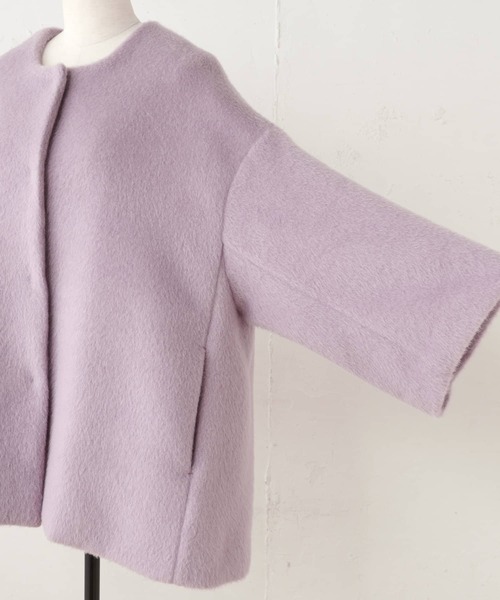 BEARDSLEY(ビアズリー)の「モヘアシャギーコート(その他アウター・レディース・パープル/ベージュ・FREE)」の17枚目の写真