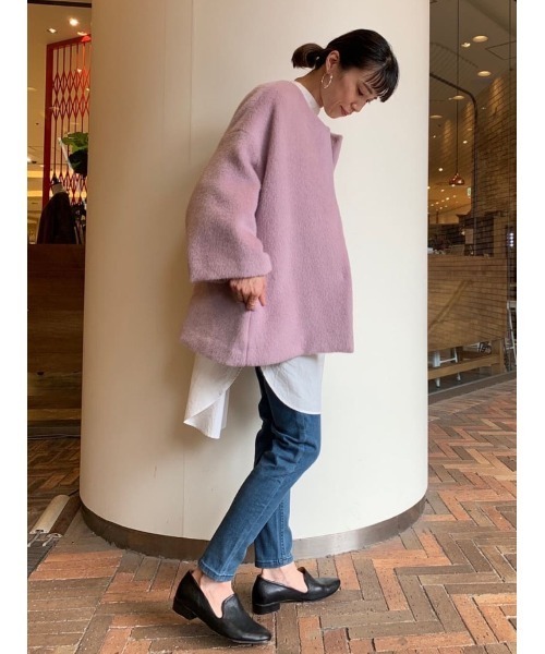 BEARDSLEY(ビアズリー)の「モヘアシャギーコート(その他アウター・レディース・パープル/ベージュ・FREE)」の20枚目の写真