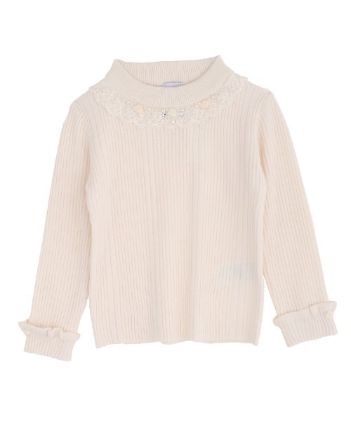 axes femme(アクシーズファム)の「バラボトルネックリブPO(ニット/セーター・キッズ・キナリ/ラベンダー・LARGE/X-LARGE/SMALL/MEDIUM/XX-LARGE)」の1枚目の写真