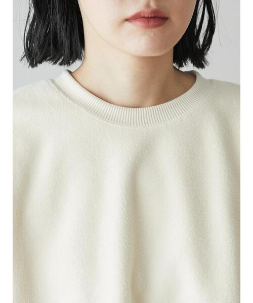 DISCUS(ディスカス)の「フリースパネルブロックドルマンスウェット*(Tシャツ/カットソー・レディース・アイボリー/チャコールグレー/ブラウン・M)」の6枚目の写真