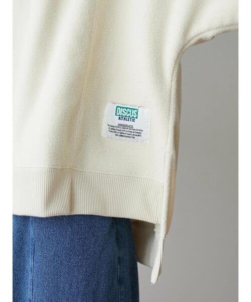 DISCUS(ディスカス)の「フリースパネルブロックドルマンスウェット*(Tシャツ/カットソー・レディース・アイボリー/チャコールグレー/ブラウン・M)」の8枚目の写真