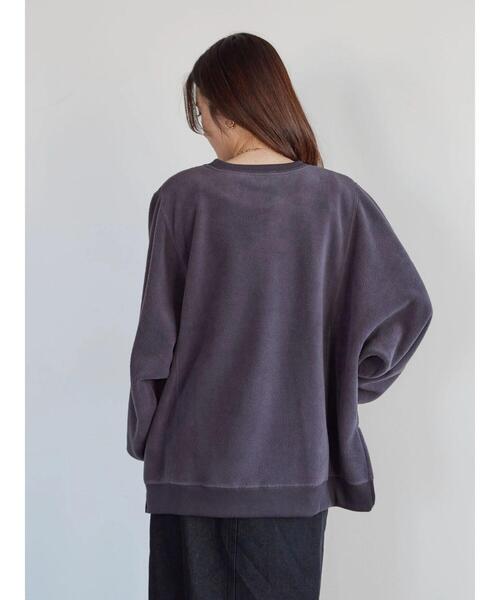 DISCUS(ディスカス)の「フリースパネルブロックドルマンスウェット*(Tシャツ/カットソー・レディース・アイボリー/チャコールグレー/ブラウン・M)」の19枚目の写真