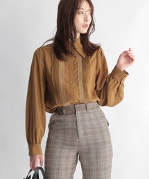 Andemiu | ピンタックレースシャツ255441(シャツ/ブラウス)