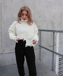 FIG&VIPER | ダメージハイネックニットTOP(ニット/セーター)