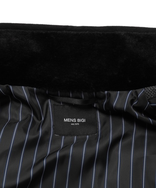 MEN'S BIGI（メンズビギ）の「マイクロブロックチェック ボリュームネックダウンジャケット（ダウンジャケット/コート・メンズ・チャコールグレー×ブラック/ダークネイビー/ブラック×ブラック・01/02/03/04）」の7枚目の写真