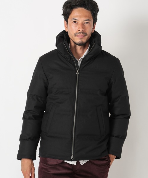 MEN'S BIGI（メンズビギ）の「マイクロブロックチェック ボリュームネックダウンジャケット（ダウンジャケット/コート・メンズ・チャコールグレー×ブラック/ダークネイビー/ブラック×ブラック・01/02/03/04）」の8枚目の写真