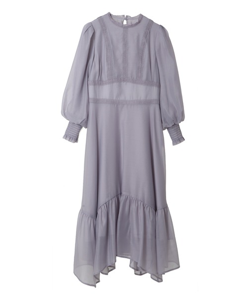 31 Sons de mode（トランテアン　ソン　ドゥ　モード）の「レース切替シアーワンピース（ワンピース・レディース・ベージュ/ラベンダー・38/36）」の18枚目の写真