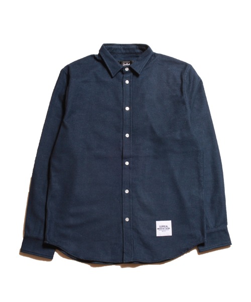 SURREAL（シュルリアル）の「【SURREAL/シュルリアル】Dante_Small Collar Flannel L/S Shirt（シャツ/ブラウス・メンズ・ホワイト/ネイビー・LARGE/X-LARGE）」の2枚目の写真