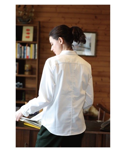 SURREAL（シュルリアル）の「【SURREAL/シュルリアル】Dante_Small Collar Flannel L/S Shirt（シャツ/ブラウス・メンズ・ホワイト/ネイビー・LARGE/X-LARGE）」の5枚目の写真