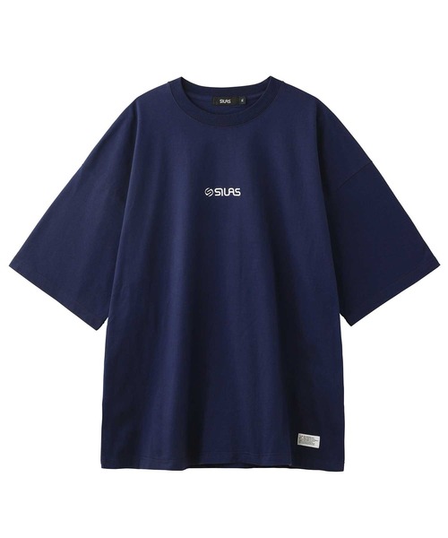 SILAS（サイラス）の「BASIC FRONT LOGO S/S TEE サイラスベーシックフロントロゴ半袖Tシャツ/刺繍　オーバーサイズ（Tシャツ/カットソー・メンズ・ネイビー/ホワイト/ブラック/チャコールグレー/ライトブルー/グリーン・X-LARGE/MEDIUM/LARGE）」の6枚目の写真
