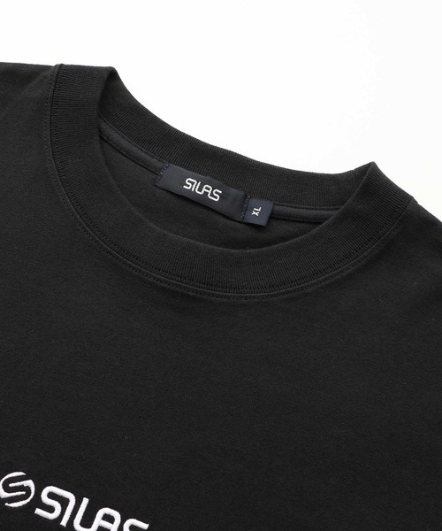 SILAS（サイラス）の「BASIC FRONT LOGO S/S TEE サイラスベーシックフロントロゴ半袖Tシャツ/刺繍　オーバーサイズ（Tシャツ/カットソー・メンズ・ネイビー/ホワイト/ブラック/チャコールグレー/ライトブルー/グリーン・X-LARGE/MEDIUM/LARGE）」の14枚目の写真