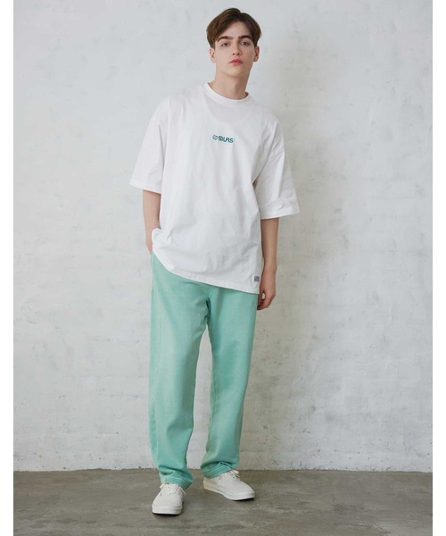 SILAS（サイラス）の「BASIC FRONT LOGO S/S TEE サイラスベーシックフロントロゴ半袖Tシャツ/刺繍　オーバーサイズ（Tシャツ/カットソー・メンズ・ネイビー/ホワイト/ブラック/チャコールグレー/ライトブルー/グリーン・X-LARGE/MEDIUM/LARGE）」の21枚目の写真