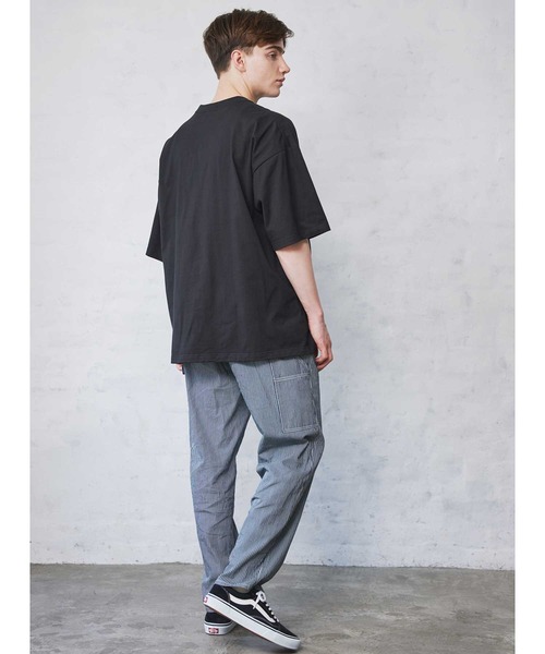 SILAS（サイラス）の「BASIC FRONT LOGO S/S TEE サイラスベーシックフロントロゴ半袖Tシャツ/刺繍　オーバーサイズ（Tシャツ/カットソー・メンズ・ネイビー/ホワイト/ブラック/チャコールグレー/ライトブルー/グリーン・X-LARGE/MEDIUM/LARGE）」の10枚目の写真