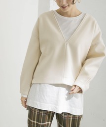 URBAN RESEARCH | メルトンフリースVネックTOPS(Tシャツ/カットソー)