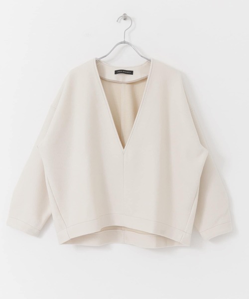 URBAN RESEARCH（アーバンリサーチ）の「メルトンフリースVネックTOPS（Tシャツ/カットソー・レディース・ベージュ/アイボリー・FREE）」の8枚目の写真