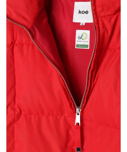 koe（コエ）の「グリーンダウン フードジャケット*（ダウンジャケット/コート・レディース・レッド/ブラック/ベージュ・L/M）」の13枚目の写真