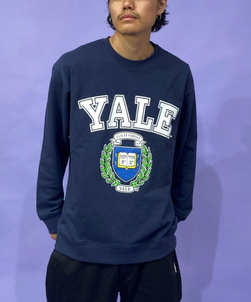 ANTIBAL(アンティバル)の「【ムラサキスポーツ別注】ANTIBAL/アンティバル YALE カレッジプリントスウェット 221AN1TR015MU(スウェット・メンズ・グレー/グレー系その他/ネイビー・L/M)」の3枚目の写真