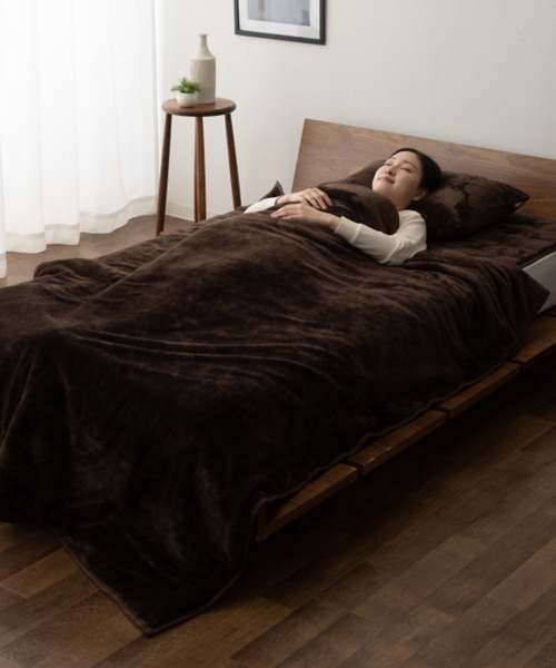 もちふわ触感【エムールヒートプラス】フランネル2枚合わせあったか毛布/ シングル（寝具）｜EMOOR（エムール）