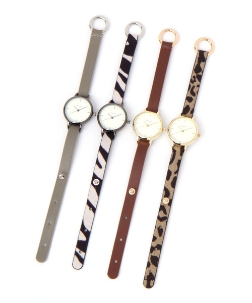 niko and...（ニコアンド）の「リングベルトラウンドウォッチ（アナログ腕時計・レディース・ブラック/ベージュ/ブラウン/チャコール・0）」の9枚目の写真