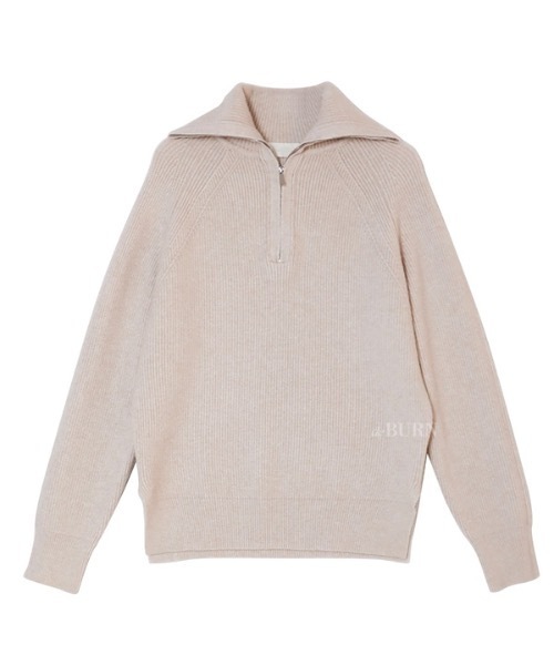 deBURN（デバーン）の「【deBURN 】ハーフジップアップニット / half zip up_KN（ニット/セーター・レディース・ブラック/ブラウン/カーキ/ライトベージュ・FREE）」の3枚目の写真