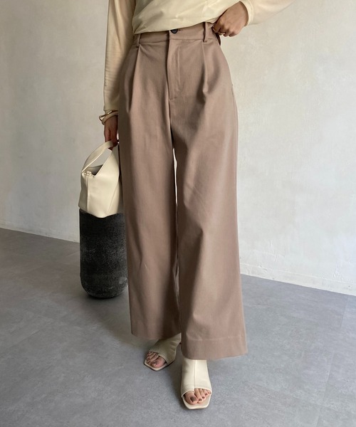 CAPRICIEUX LE'MAGE(カプリシューレマージュ)の「ハイウエストワイドパンツ(その他パンツ・レディース・ブラック/モカ/ライトベージュ・38/36)」の17枚目の写真