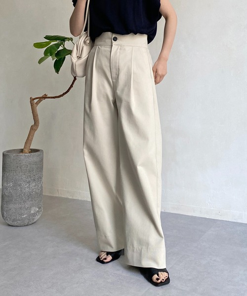 CAPRICIEUX LE'MAGE(カプリシューレマージュ)の「ハイウエストワイドパンツ(その他パンツ・レディース・ブラック/モカ/ライトベージュ・38/36)」の19枚目の写真