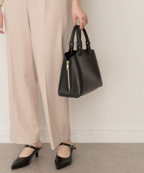 RODE SKO（ロデスコ）の「テープショルダープチ軽量トートバッグ（トートバッグ・レディース・グレー系その他/ブラック・ONE）」の11枚目の写真