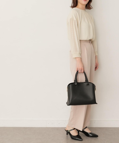 RODE SKO（ロデスコ）の「テープショルダープチ軽量トートバッグ（トートバッグ・レディース・グレー系その他/ブラック・ONE）」の12枚目の写真