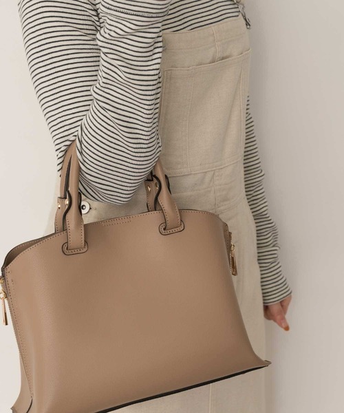 RODE SKO（ロデスコ）の「テープショルダープチ軽量トートバッグ（トートバッグ・レディース・グレー系その他/ブラック・ONE）」の16枚目の写真