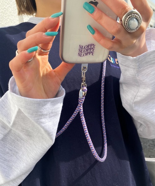WHO'S WHO gallery（フーズフーギャラリー）の「【SLOPPY/スロッピー】スマホショルダー（スマホグッズ・レディース・ピンク/パープル/グリーン/ブルー・FREE）」の13枚目の写真