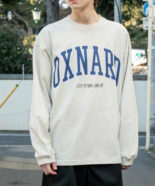 WEGO（ウィゴー）の「WEGO/ヘビーウエイト カレッジロゴBIGロンT（Tシャツ/カットソー・メンズ・ダークグリーン/パープル/サックスブルー/オートミール/杢グレー/グレー系その他・MEDIUM/LARGE）」の16枚目の写真