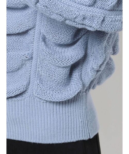 EMODA（エモダ）の「ワイドドレープニット（ニット/セーター・レディース・ブルー/アイボリー/ライム/ブラック・FREE）」の20枚目の写真