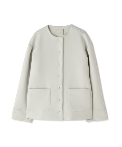 N.（N. Natural Beauty Basic）（エヌエヌナチュラルビューティーベーシック）の「◆ノーカラーダンボールブルゾン（ブルゾン・レディース・ネイビー/オフホワイト/ライトグリーン・MEDIUM）」の18枚目の写真