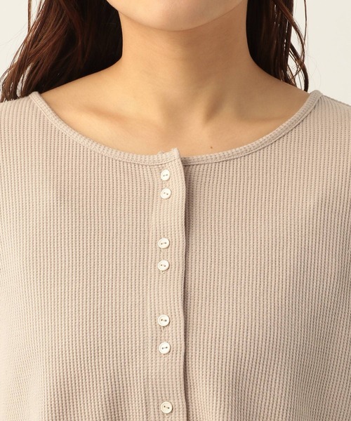Heather(ヘザー)の「ワッフルカーデレイヤードロングワンピース 272302(ワンピース・レディース・ブラック/ベージュ/グリーン・FREE)」の8枚目の写真