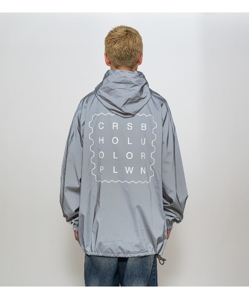 APPLEBUM × CRSB raidback fabric Reflector Anorak Parka