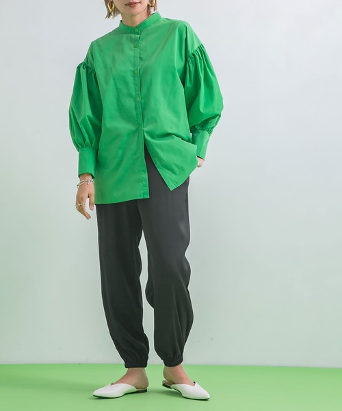 bohmal（ボマール）の「マットサテンジョガーパンツ（その他パンツ・レディース・ブラック/ピンク・FREE）」の14枚目の写真