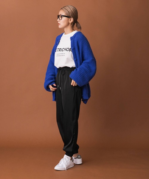 bohmal（ボマール）の「マットサテンジョガーパンツ（その他パンツ・レディース・ブラック/ピンク・FREE）」の11枚目の写真