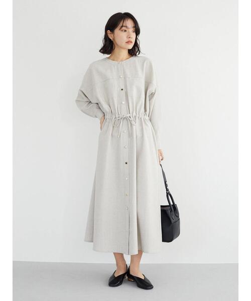 ELENCARE DUE（エレンカーレデュエ）の「・ELENCARE DUE イロイロボタンワンピース（ワンピース・レディース・ベージュ/グレー/イエロー/オレンジ・FREE）」の5枚目の写真