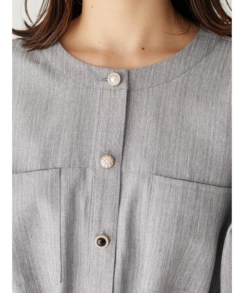 ELENCARE DUE（エレンカーレデュエ）の「・ELENCARE DUE イロイロボタンワンピース（ワンピース・レディース・ベージュ/グレー/イエロー/オレンジ・FREE）」の6枚目の写真