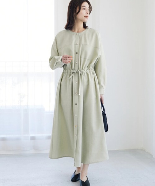 ELENCARE DUE（エレンカーレデュエ）の「・ELENCARE DUE イロイロボタンワンピース（ワンピース・レディース・ベージュ/グレー/イエロー/オレンジ・FREE）」の3枚目の写真