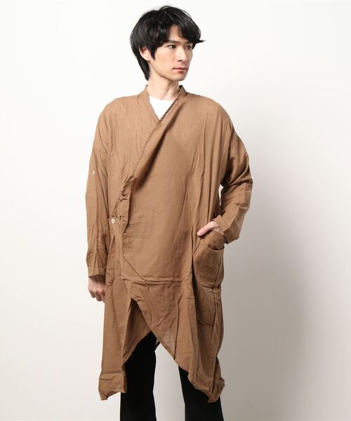 チャイハネ】ドレープMEN'S変形ロングカーディガン（カーディガン