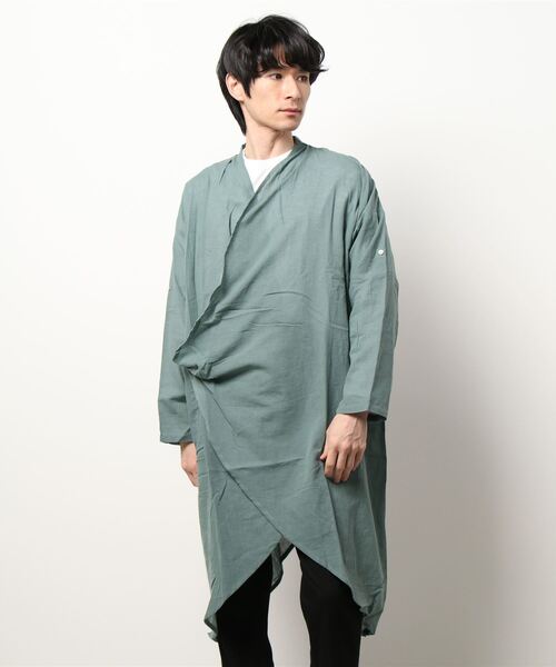 チャイハネ（チャイハネ）の「【チャイハネ】ドレープMEN'S変形ロングカーディガン（カーディガン/ボレロ・メンズ・ブラック/ブラウン/グリーン系その他/ホワイト/ベージュ/ネイビー/キャメル/グレー/ホワイト系その他・FREE）」の13枚目の写真