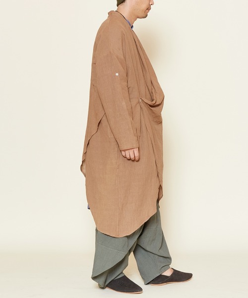 チャイハネ】ドレープMEN'S変形ロングカーディガン（カーディガン